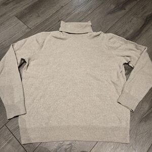 Black Brown 1826 Men's Turtleneck Sweater - Soft Beige